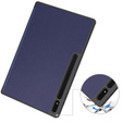 Case for Samsung Galaxy Tab S10 Ultra, Smartcase with stylus space, dark blue