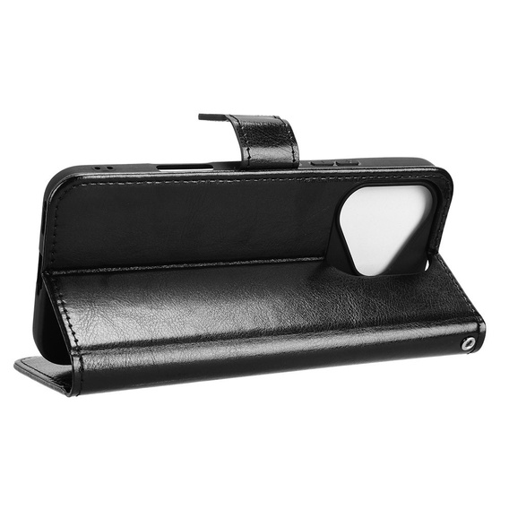 Flip case for Honor 400 Lite, Crazy Horse Wallet, black