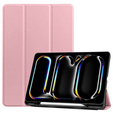 Case for iPad Pro 11 2024, Smartcase with stylus space, pink
