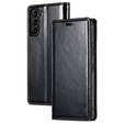 Flip case for Samsung Galaxy S23, ERBORD Waxy Wallet, black