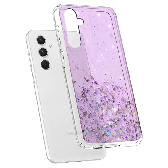 Case for Samsung Galaxy A54 5G, Glittery, purple