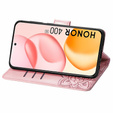 Flip case for Honor 400 5G, Butterfly, pink rose gold