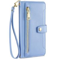Flip case for Motorola Moto G73 5G, Wallet Zipper Pocket, blue