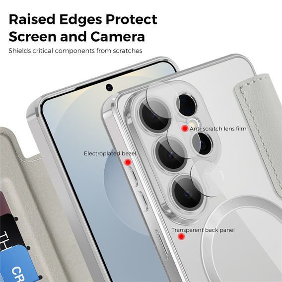 RFID Wallet MagSafe flip case with camera protection for Samsung Galaxy S26 Ultra