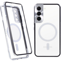 Magnetic Dual Glass MagSafe case for Samsung Galaxy S21+ Plus, silver