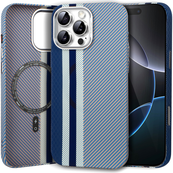 MagSafe's iPhone 16 Pro Max Case, Carbon Fiber, blue