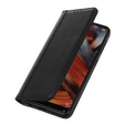 Case for Motorola Edge 40 Neo, Wallet Litchi Leather, black