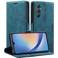 Case for Samsung Galaxy A35 5G, ERBORD Vintage, wallet with flap, blue