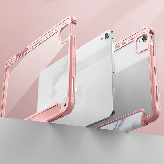 Case for iPad Air 4 10.9 2020 / iPad Pro 11 2020 / 2018, Suritch Full Body Marble, pink