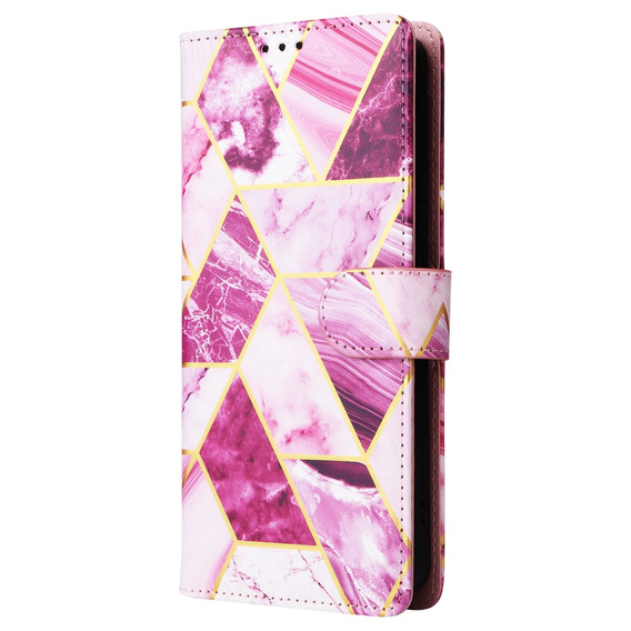 Flip case for Xiaomi Redmi Note 13 Pro 4G / Xiaomi Redmi Note 14S / Xiaomi Poco M6 Pro 4G, Wallet, Marble purple