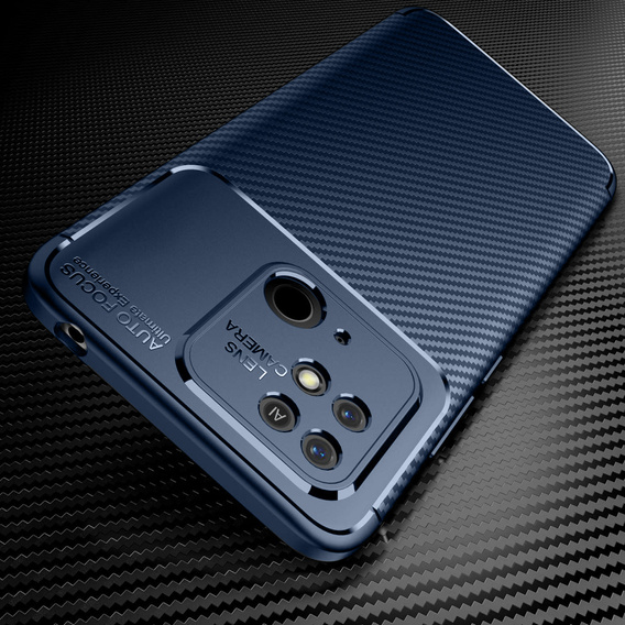 Case for Xiaomi Redmi 10C, Carbon Gel, dark blue