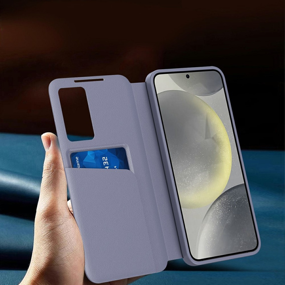 Flip case for Samsung Galaxy S25 Edge, Smart View Wallet, purple