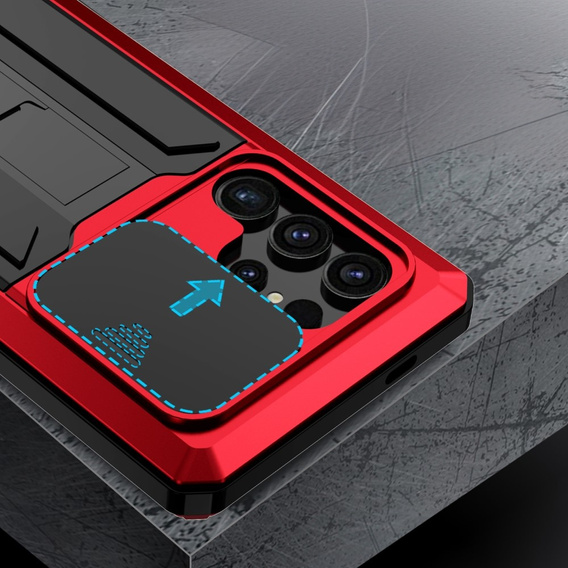 Armored case for Samsung Galaxy S24 Ultra, R-JUST, red