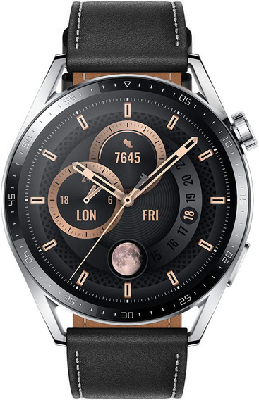 Universal Leather Strap for watches with a 22 mm strap width, black