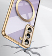 Case for Samsung Galaxy S21, Electro MagSafe, gold + Screen Glass