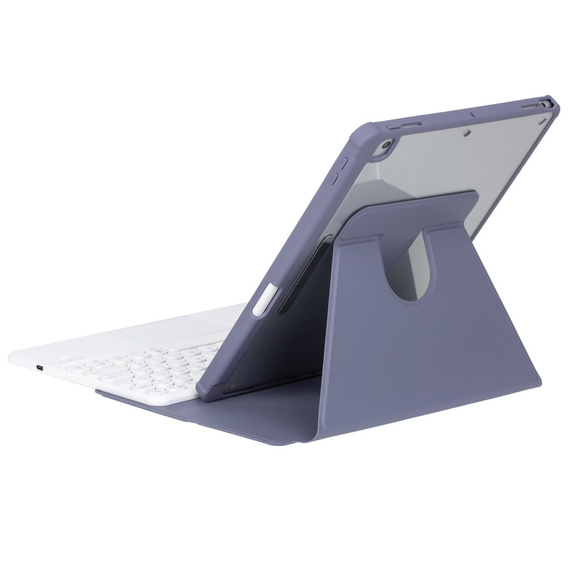 Keyboard case for iPad 11" 2025 A16 (11 gen.) / iPad 10.9" 2022 (10 gen.), Rotary 360° Leather, purple