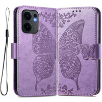 Flip case for Oppo Reno 13F / Oppo Reno 13FS, Butterfly, purple
