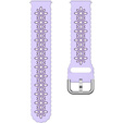 Universal 20mm Soft Hollowed-out Silicone Strap, lavender/purple