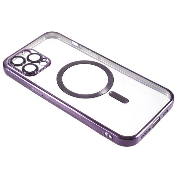 Case for iPhone 12 Pro, Electro MagSafe, purple + Screen Glass