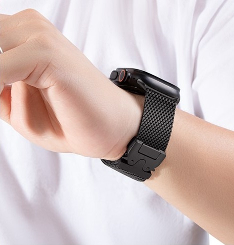 Milanese bracelet for Apple Watch 1/2/3/4/5/6/7/8/SE/ULTRA (42/44/45/49 MM) - Black