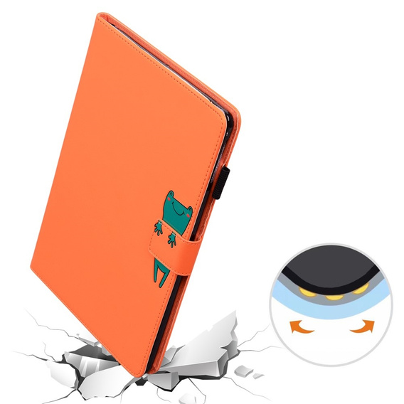 Case for Lenovo Tab M10 Plus 10.6 Gen 3, with flap, animal, orange