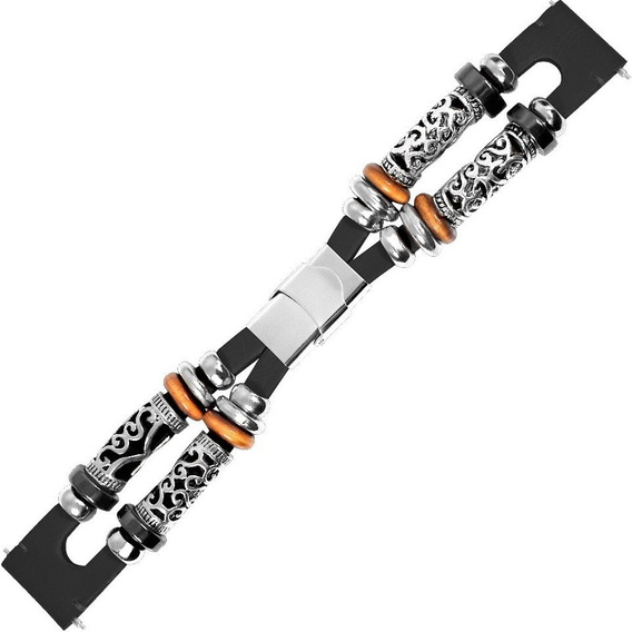 Retro Leather Strap for Samsung Galaxy Watch 42mm - Black