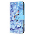 Flip case for Samsung Galaxy M15 5G, Wallet, Flower and Butterfly