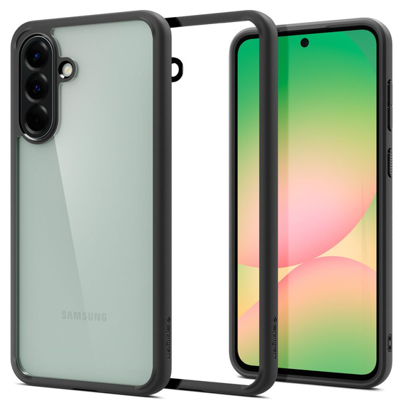 Spigen case for Samsung Galaxy A56 5G, Ultra Hybrid, black / matte + 9H Tempered Glass