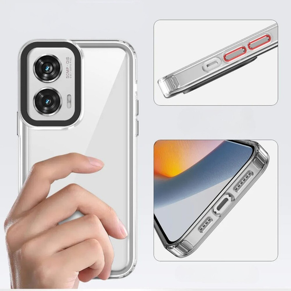 Case for Motorola Edge 50 Fusion 5G, Fusion Hybrid, transparent