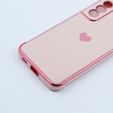 Case for Samsung Galaxy S21 FE, Electro heart, pink rose gold
