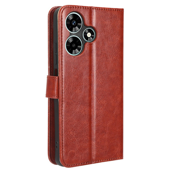 Flip case for Infinix Hot 30i, Crazy Horse Wallet, brown