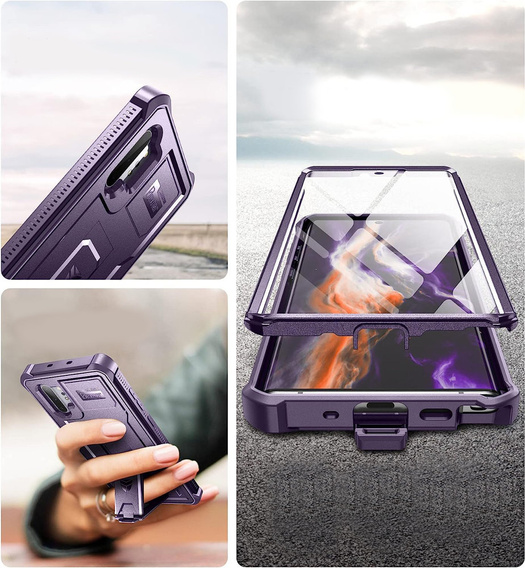 Armored case for Samsung Galaxy Note 10 Plus, Dexnor Full Body, purple
