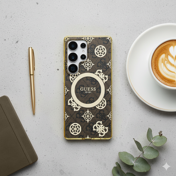 GUESS Magnetic IML Peony case for Samsung Galaxy S25 Ultra
