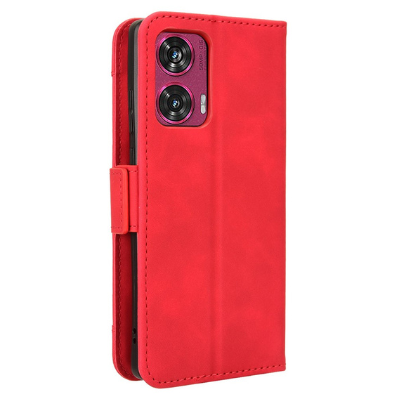 Flip case for Motorola Edge 50 Fusion 5G, Card Slot, red