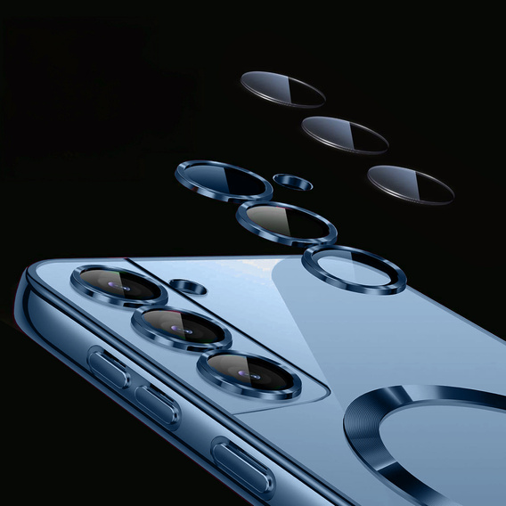 Case for Samsung Galaxy S22, Electro MagSafe, dark blue + Screen Glass