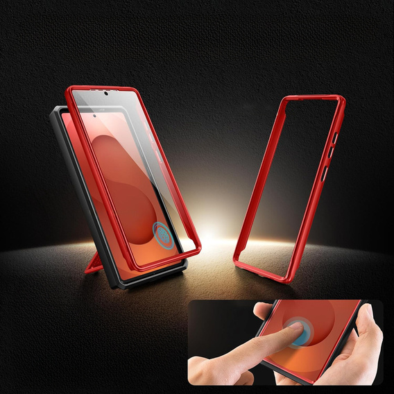 Case for Samsung Galaxy S25 Ultra – Tongate MECH Series Belt Clip, red