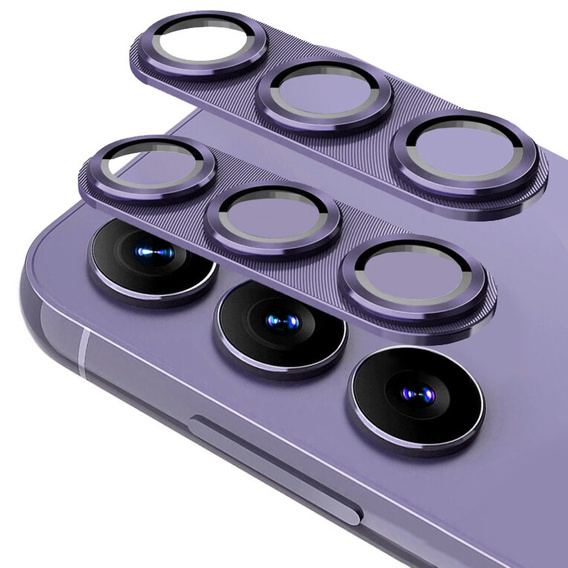 2x ERBORD tempered glass for camera to Samsung Galaxy S24+ Plus, purple