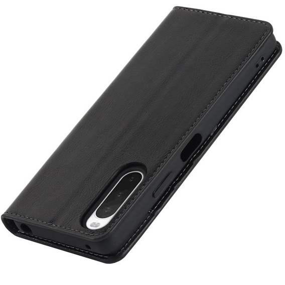 Flip case for Sony Xperia 10 IV, Split Leather Wallet, black