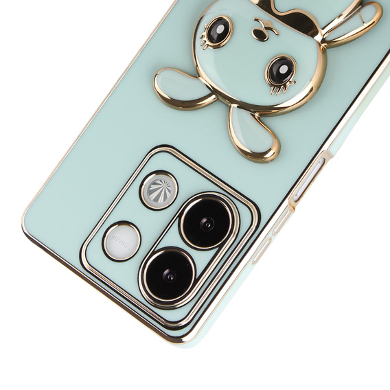 Case for Xiaomi Redmi Note 13 5G, Rabbit, green + 9H Tempered Glass