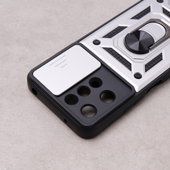 Case for Xiaomi Redmi 12, CamShield Slide, silver