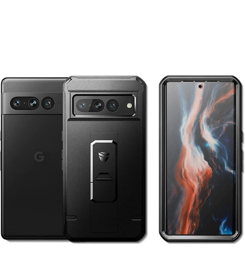 Armored case for Google Pixel 7 Pro, Dexnor Full Body, black