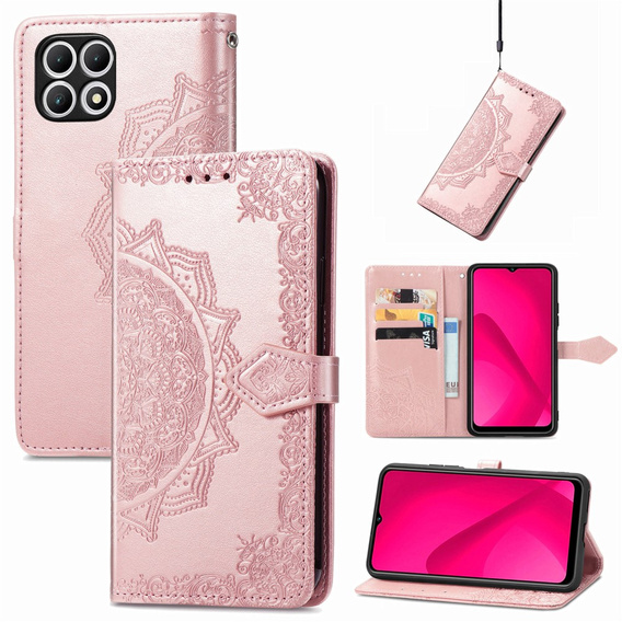 Flip case for T Phone 2 5G, Mandala, pink
