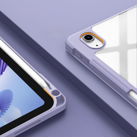Case for iPad 10.9" 2022 (10 gen.), Smartcase Hybrid, with stylus space, Marble purple