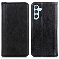 Case for Samsung Galaxy A55 5G, Wallet Litchi Leather, black