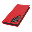 Flip case for Samsung Galaxy S25 Ultra, Litchi Skin Grain, red