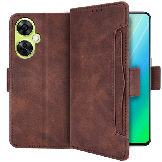 Flip case for OnePlus Nord CE 3 Lite 5G, Card Slot, brown