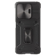 Armored Case for Xiaomi Redmi Note 13 5G, CamShield Slide, black + Tempered Glass 9H