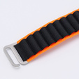 Nylon Strap for Apple Watch 1/2/3/4/5/6/7/8/SE/ULTRA 42/44/45/49mm, Orange / Black