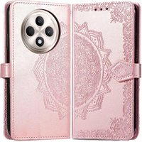 Flip case for Oppo Reno 12FS / 12F, Mandala, pink rose gold