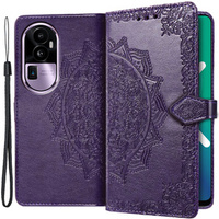 Flip case for Oppo Reno 10 / 10 Pro, Mandala, purple